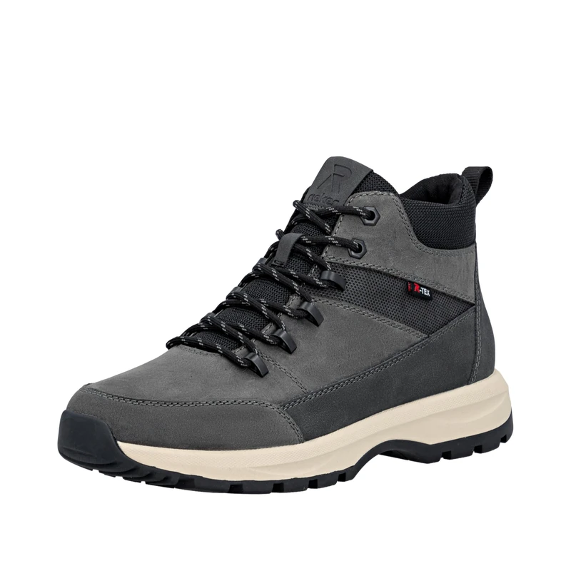 Rieker Men U1671 Lace-up Boots, Gray, 12 UK