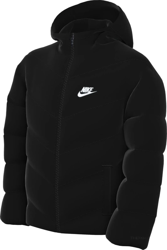 Nike Kids K Nsw Tf Adp Puffer Jacket, Black/White, 158/170 - Image 1