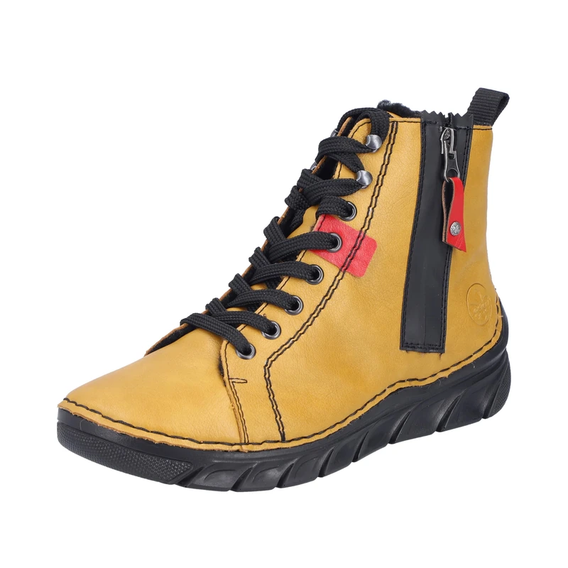 Rieker Women's 55024 Lace-Up Boots, Yellow 68, 8 UK