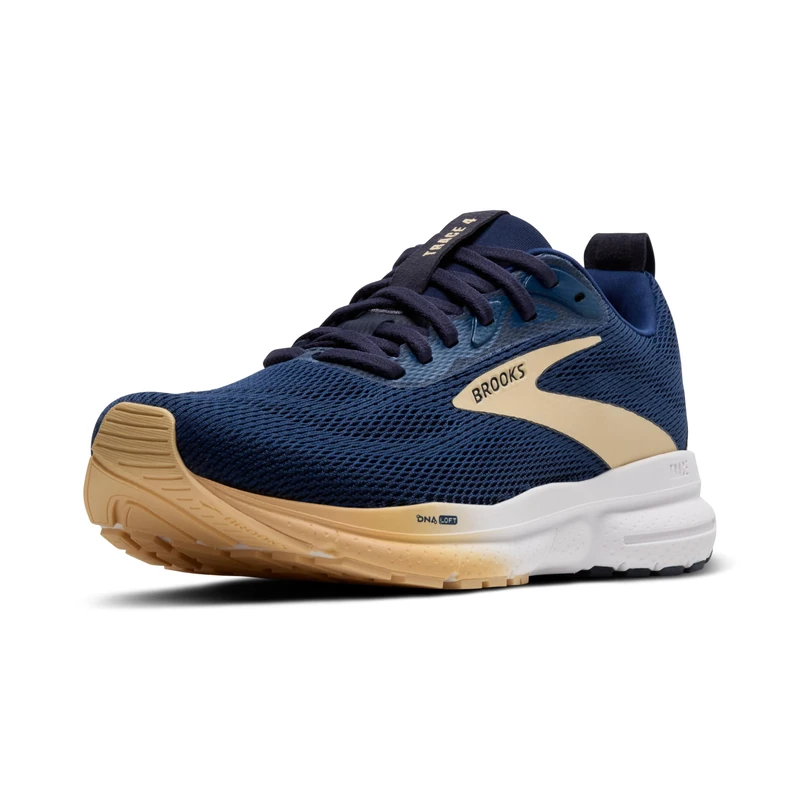 BROOKS Womens Trace 4 Sneaker, Navy Apricot Peacoat, 6.5 UK