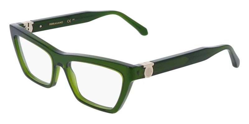 Eyeglasses Ferragamo Sf3021 - Transparent Green 54 Bridge: 16