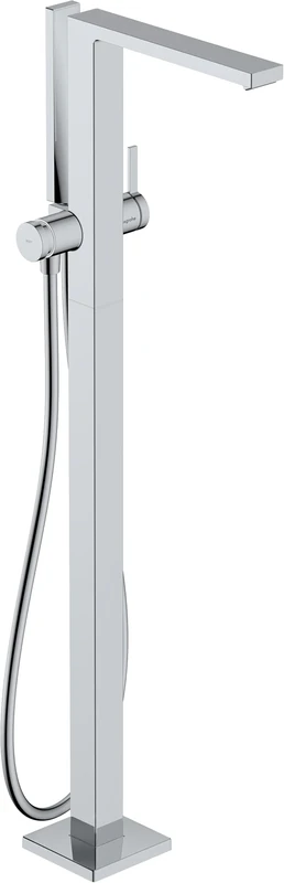 hansgrohe Tecturis E - Bath tap Floor-Standing for 2 Functions with Shower Hose 1.25m and showerhead (2 Sprays), Bath Mixer tap, Single Lever Bath Mixer, Chrome, 73445000