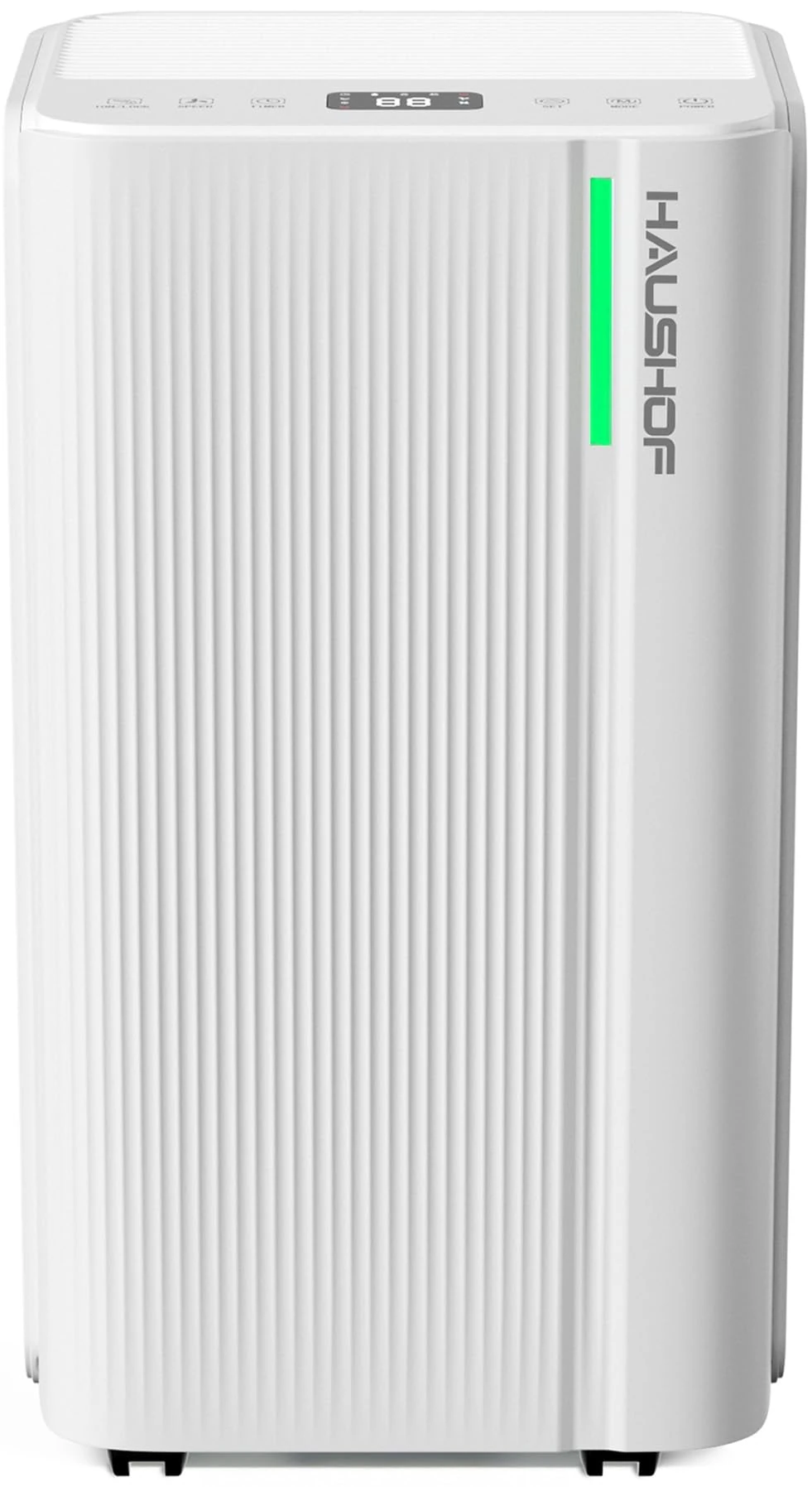 HAUSHOF 12L/Day Dehumidifier for Home, with Air Purification, Digital Humidity Display, 24H Timer, 2L Water Tank & Drainage Hose, 3 Modes – Ideal for Damp, Drying Clothes and Air Freshening