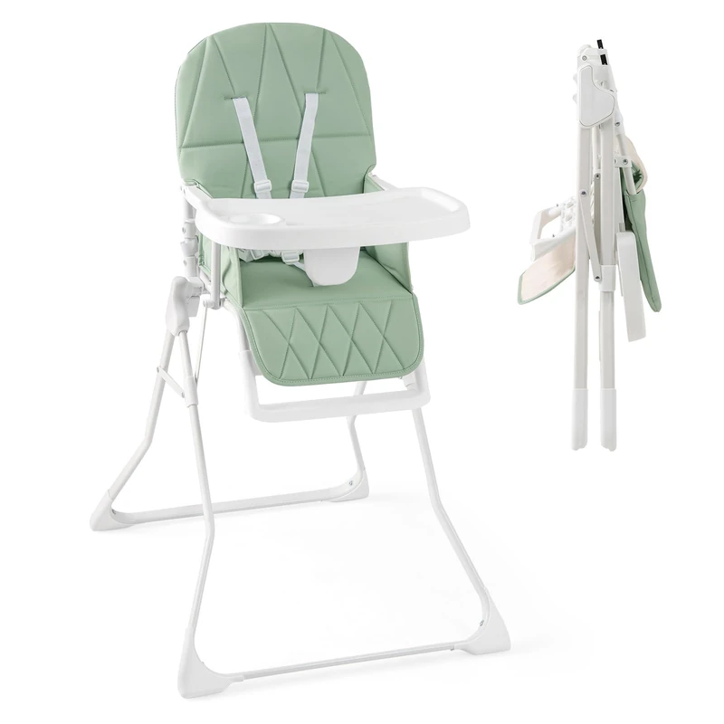 GYMAX High Chairs for Babies and Toddlers (Green)