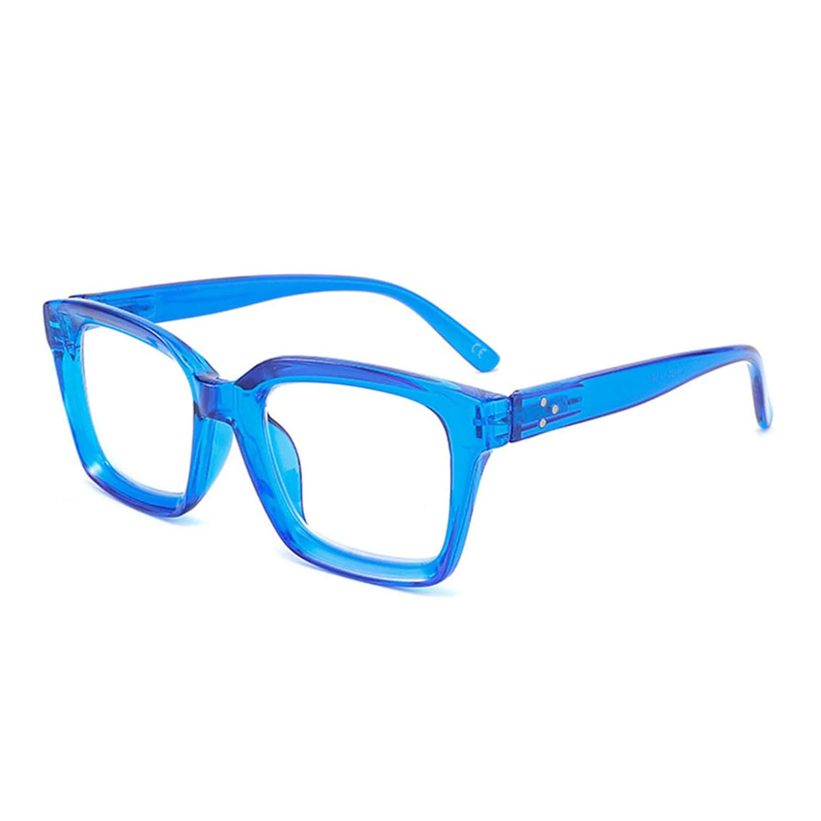 Hubeye Retro Oversized Large Frame Reading Glasses for Women Men Square Fashion Oprah Style Blue Light Blocking Computer Reader 2.50