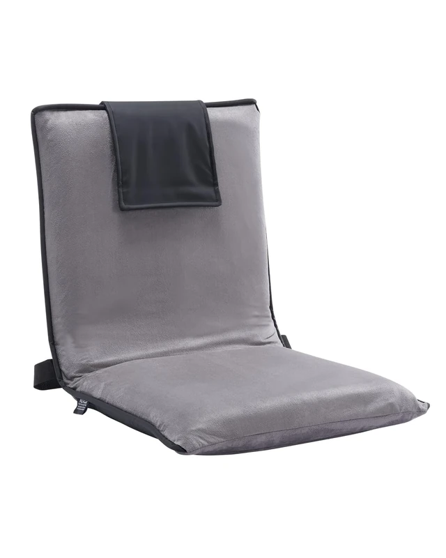 VEVOR Floor Chair, 6-Position Adjustable Meditation Seat with Back Support, Folding Sofa for Reading, TV Watching, or Gaming, Portable Lounge for Kids, Teens, Adults, Gray