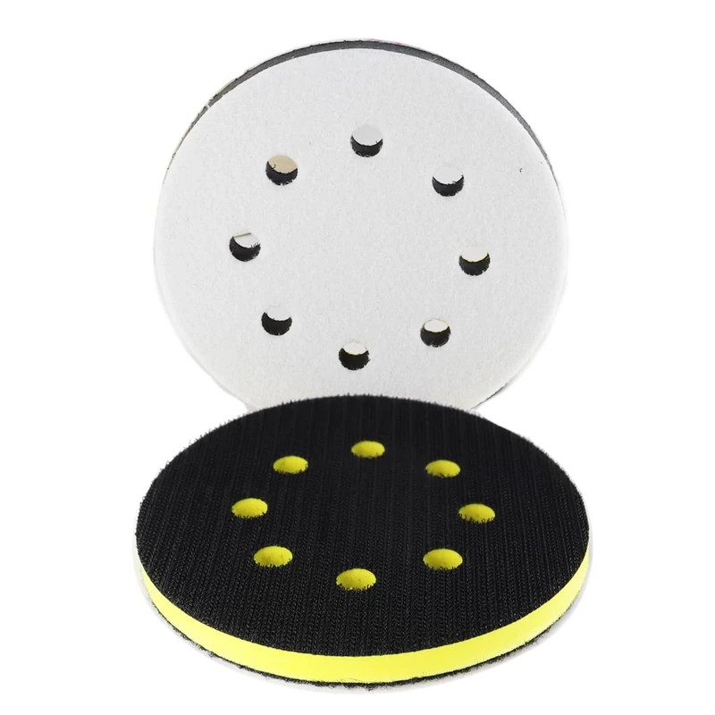 OULIDEPI 2pcs 5" 8-Hole Foam Pads - Soft & Dense Sponge for Sander