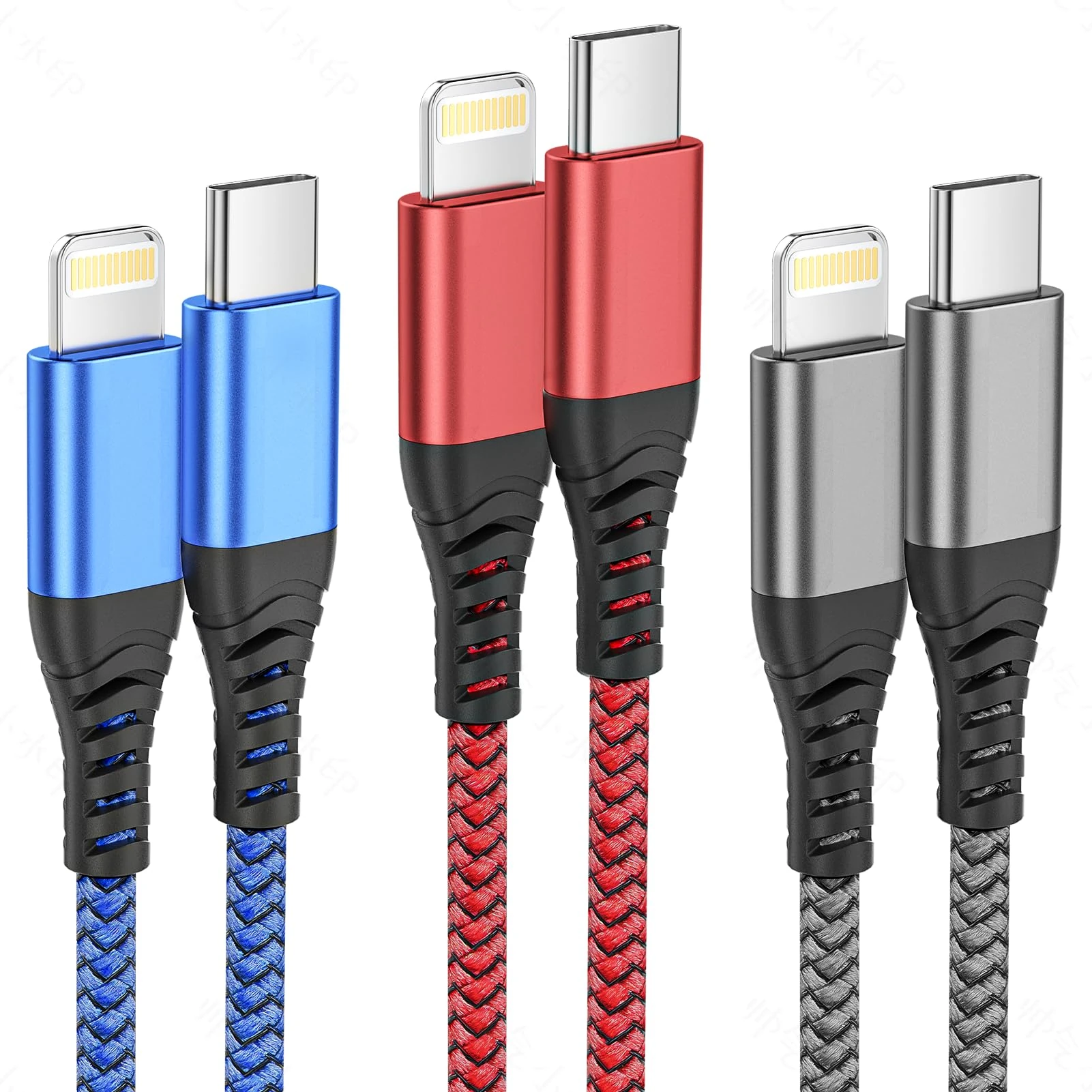 iPhone Charger,3Pack 1.8M USB C to Lightning Cable MFi Certified iPhone Fast Charger Cable USB C Braided Type C Lightning Cable Fast Charging for iPhone 14 13 12 11 Pro Max Mini X XR XS 8 Plus,iPad