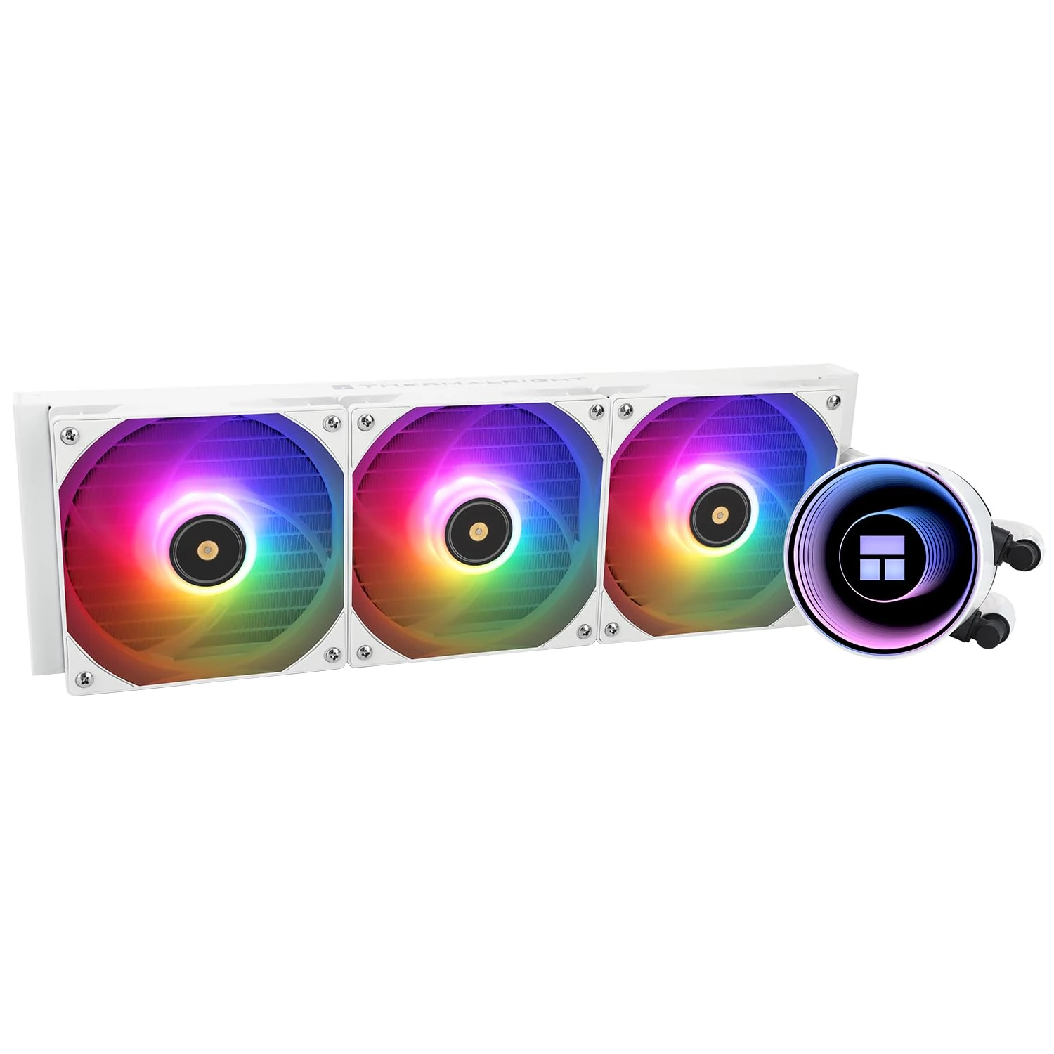 TR-Frozen Notte 360 White ARGB V2 Water CPU Cooler, 3 PWM Fans with 2000RPM Speed, Intel LGA 1700/1851/1150/1151/1200/2011,Suitable for AM4/AM5,Computer CPU Liquid Heat Sink