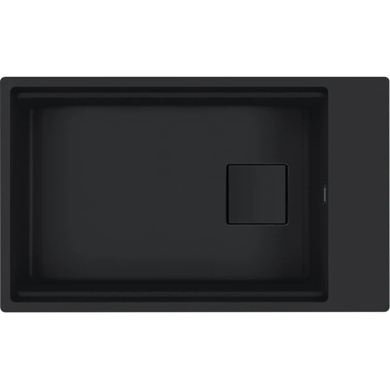 Franke Kitchen Sink Made of Granite (Fragranite) with a Single Bowl Kanon KNG 110-62 - Black matt/Black Outflow - 125.0721.161
