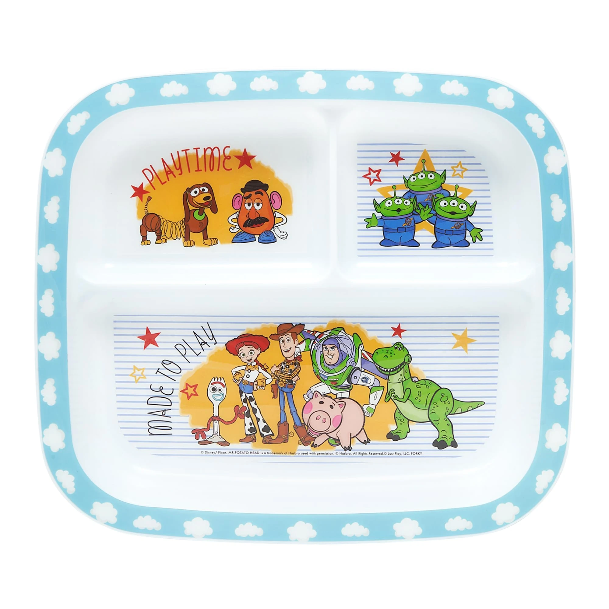 Toy Story 3-Section Children's Divided Plate - BPA-Free, Durable & Colorful Dining for Children 36+ Months, Perfect for Balanced Meals