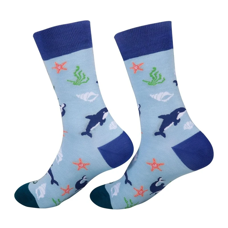 ECO CHIC Womens Bamboo Socks Breathable Hot and Cold Weather UK 4-8 Single Pair (Orca Blue)
