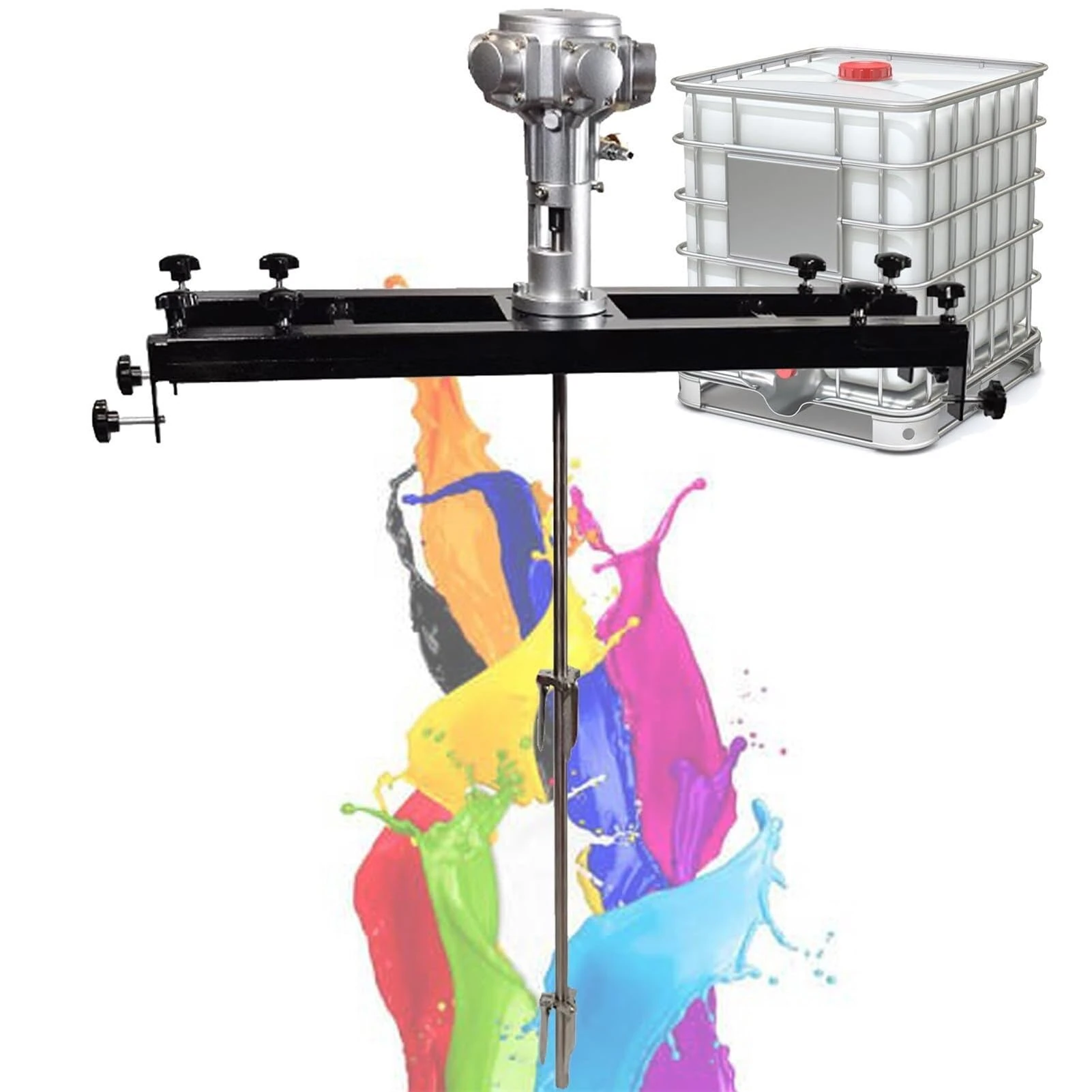 SaryEdge IBC Air Agitator, Automatic 1 Ton Tank Mixing Tool, Pneumatic Paint Mixer, Paint Stirring Machine, with Retractable Bracket(B