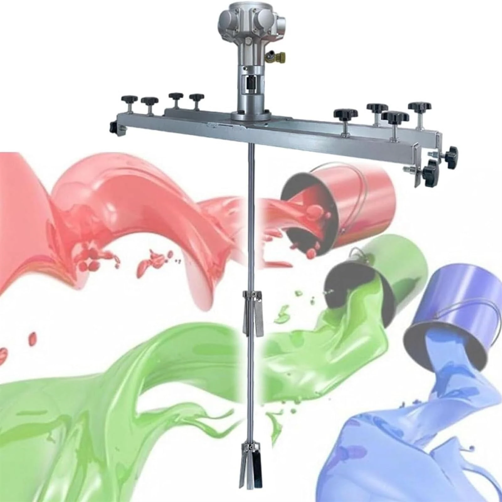 SaryEdge Air Agitator,Pneumatic Mixer Machine,Pneumatic Paint Mixer With Support Hanger,1 Ton/1000L Pneumatic Paint Mixer,For Paint Coating Materials Ink Agitator,ThreeCylinder(Cylinder