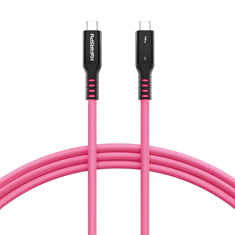 Thunderbolt 5 Cable 2m, 80Gbps Data Transfer, 120Gbps Video Bandwidth, USB C to USB C Cable,240W(5A) PD3.1 Fast Charging Cord for MacBook M4 Pro/Pro,iPhone 16/15,Dual 16K/8K/4K Display, PSSD, eGPU