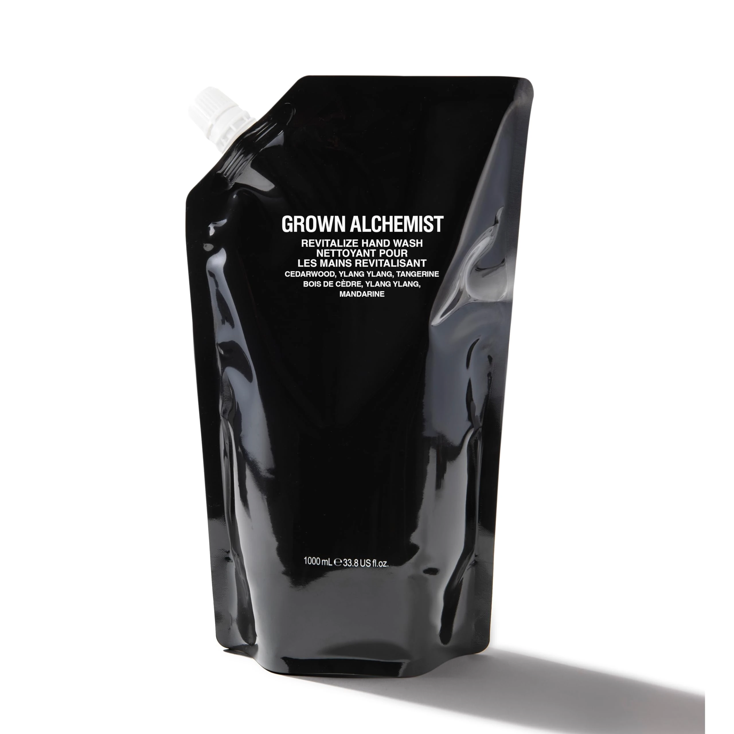 Grown Alchemist Revitalize Luxury Hand Wash Refill - Cedarwood, Organic Hand Soap - Natural Vegan Bioactive Botanicals for Sensitive Skin, Moisturising, Hydrating Liquid Gel Handwash 1 Litre Pouch