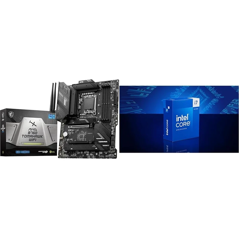 MSI MAG B760 TOMAHAWK WIFI Motherboard + Intel® Core™ i7-14700K Desktop Processor 20 cores