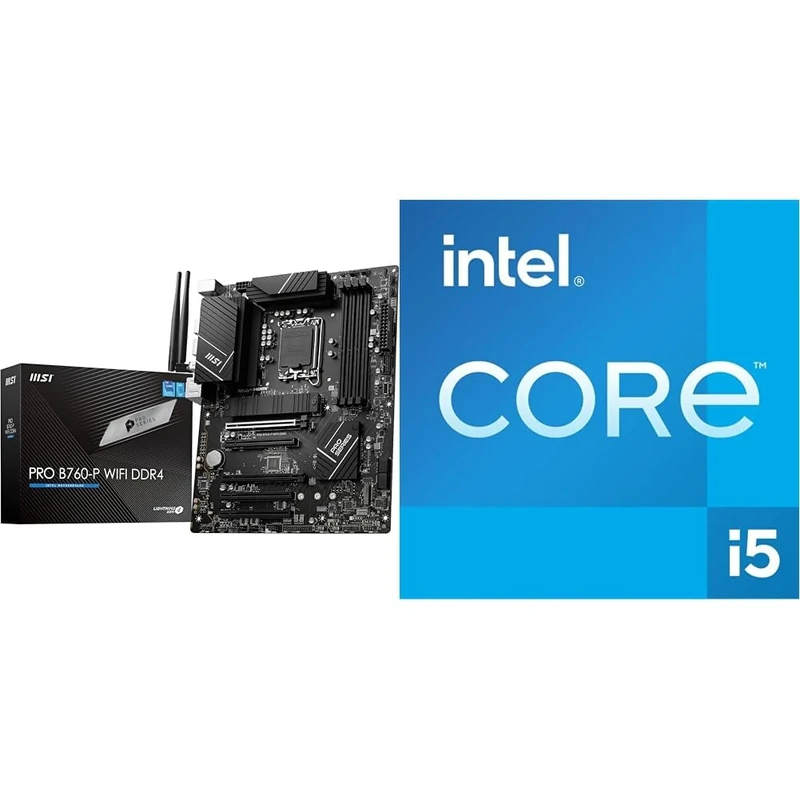 MSI PRO B760-P WIFI DDR4 Motherboard + Intel® Core™ i5-14600K Desktop Processor 14 cores