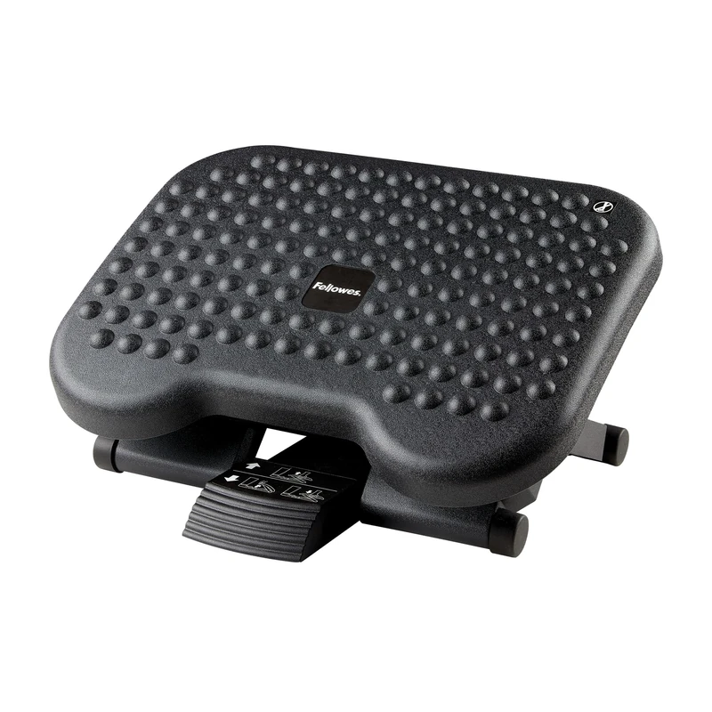 Fellowes Everyday Plus Foot Support Ergonomic Foot Rest with Non-Slip Base - Foot Rest Under Desk - Foot Rest Stool for Office & Home - Black - Image 1
