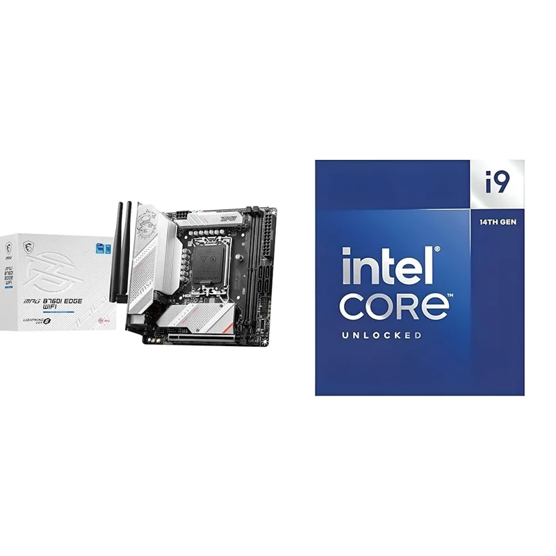 MSI MPG B760I EDGE WIFI Motherboard + Intel® Core™ i9-14900K Desktop Processor 24 cores
