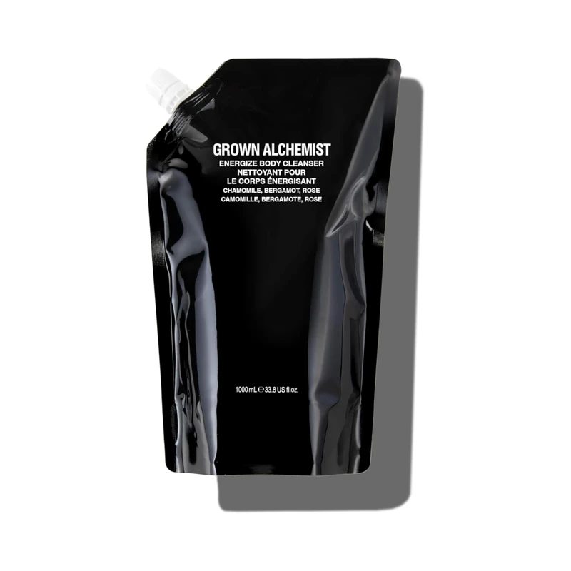 Grown Alchemist Energize Body Cleanser, Chamomile, Bergamot, Rose - Organic Body Wash, Sensitive Exfoliating, Moisturising - Natural Bathing Cleansers, Luxury Antioxidant Shower Gels