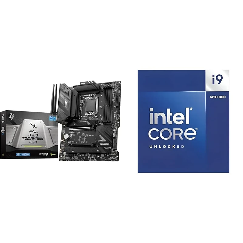 MSI MAG B760 TOMAHAWK WIFI Motherboard + Intel® Core™ i9-14900K Desktop Processor 24 cores