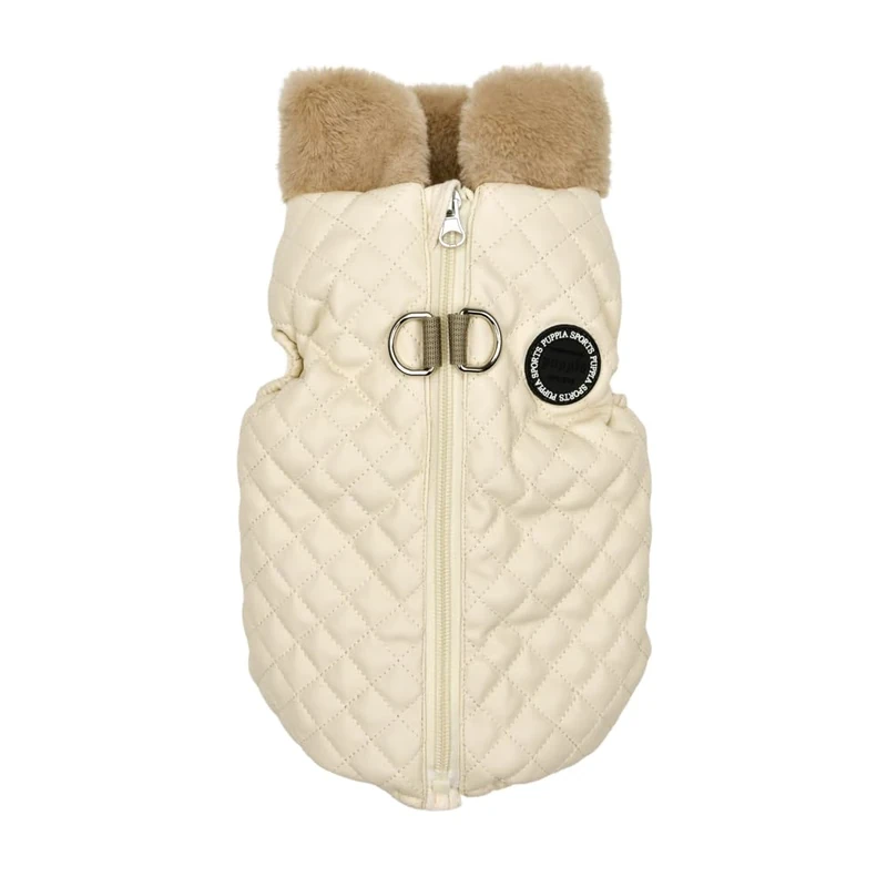 DIA QUILTED VEST JUMPER Dog coat Beige S