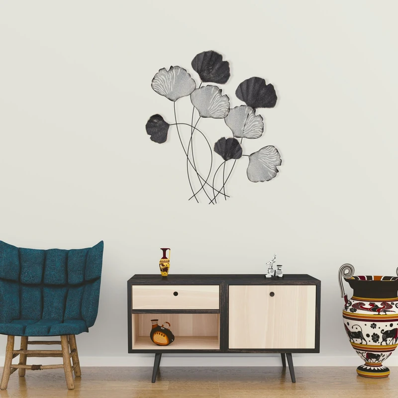 Hand-Painted Decorative Metal Wall Accessory, 76 x 5 x 70 cm, 100% Metal (0.8 mm), Unique Colour Variations for Stylish Home Decor