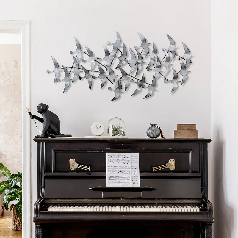 Handmade Decorative Metal Wall Accessory, 59 x 124 cm, 100% Metal (1.5 mm), Unique Hand-Painted Design, Perfect for Home Decor & Art Lovers - Image 1