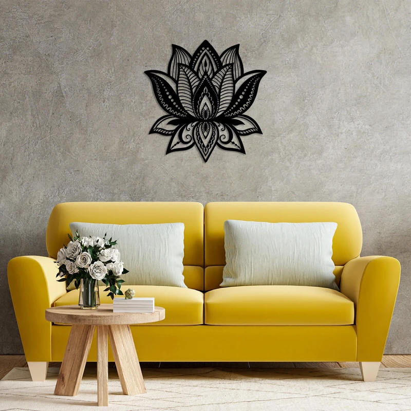 Stylish Black Decorative Metal Wall Accessory, 70 x 70 cm, 100% Metal, 1.5 mm Thickness, Perfect for Modern Home Decor & Unique Wall Art