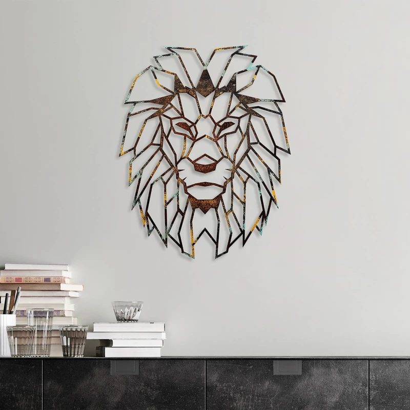Hand-Painted Decorative Metal Wall Accessory, 40 x 50 cm, 100% Metal, 1.5 mm Thick, Unique Colour Variations, Perfect for Home Decor