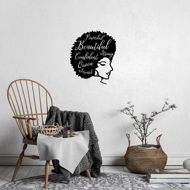 Stylish Black Decorative Metal Wall Accessory, 60 x 70 cm, 100% Metal, 1.5 mm Thickness, Perfect for Modern Home Decor & Unique Wall Art