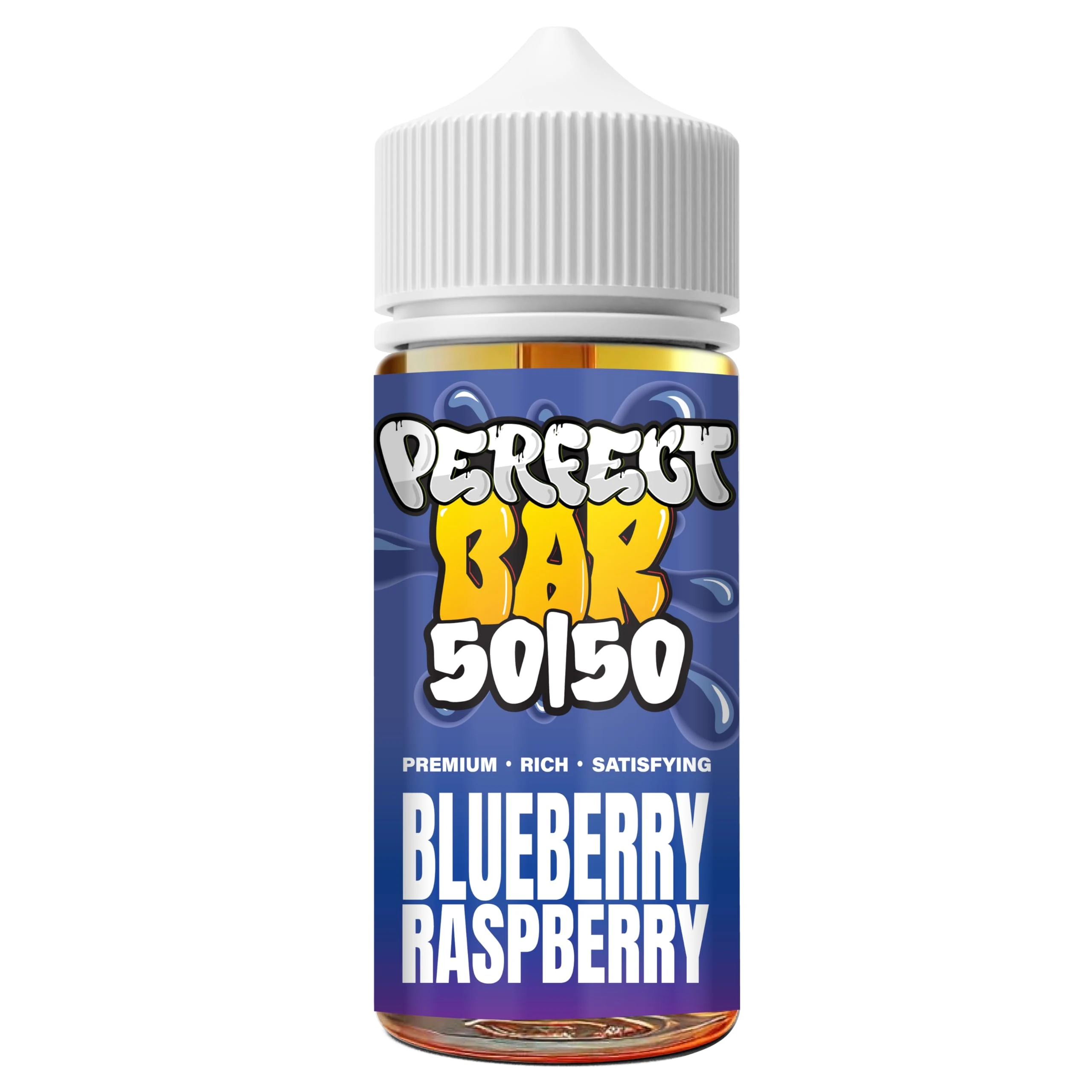 BLUEBERRY RASPBERRY - PERFECT BAR 50/50 Disposable Style Juice | Best Premium e Liquid | Bar Juice 100ML for E-Cigarettes - All Day Vape Liquid 50vg 50pg - E-Cig Gift - No Tar (0MG)