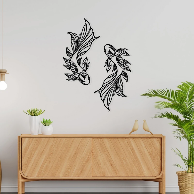 Stylish Black Decorative Metal Wall Accessory, 65 x 94 cm, 100% Metal, 1.2 mm Thickness, Perfect for Modern Home Decor & Unique Wall Art