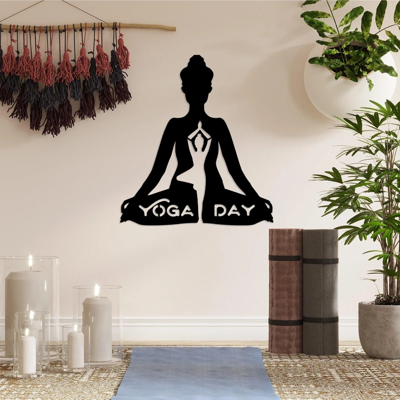 Stylish Black Decorative Metal Wall Accessory, 56 x 50 cm, 100% Metal, 1.5 mm Thickness, Perfect for Modern Home Decor & Unique Wall Art