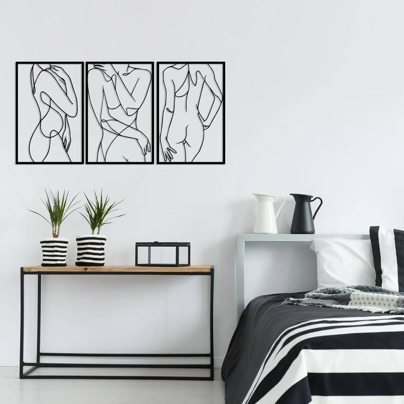Stylish Black Decorative Metal Wall Accessory, 103 x 50 cm, 100% Metal, 1.2 mm Thickness, Perfect for Modern Home Decor & Unique Wall Art