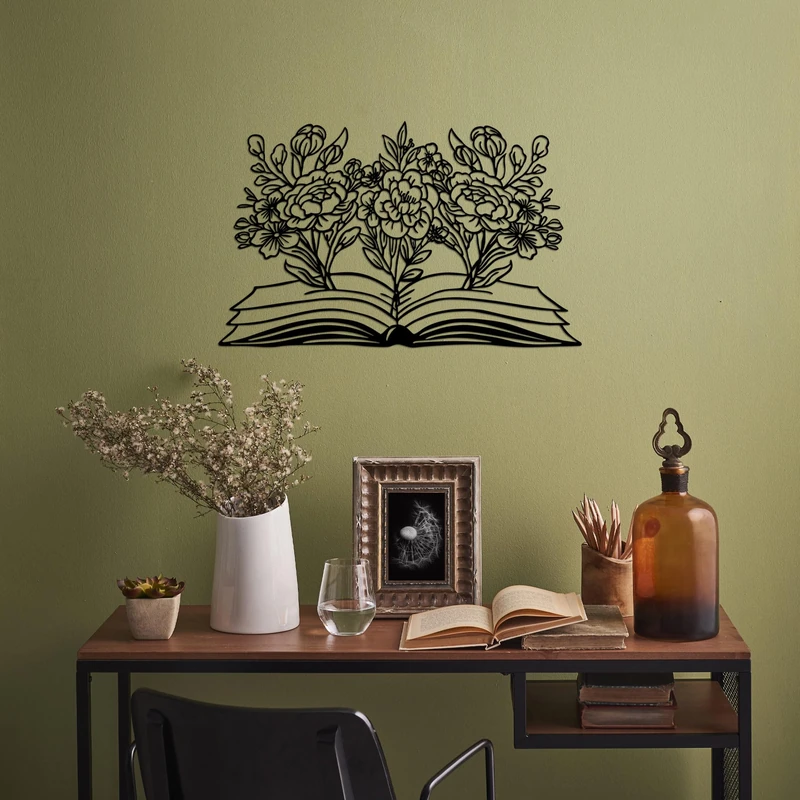 Stylish Black Decorative Metal Wall Accessory, 43 x 70 cm, 100% Metal, 1.5 mm Thickness, Perfect for Modern Home Decor & Unique Wall Art