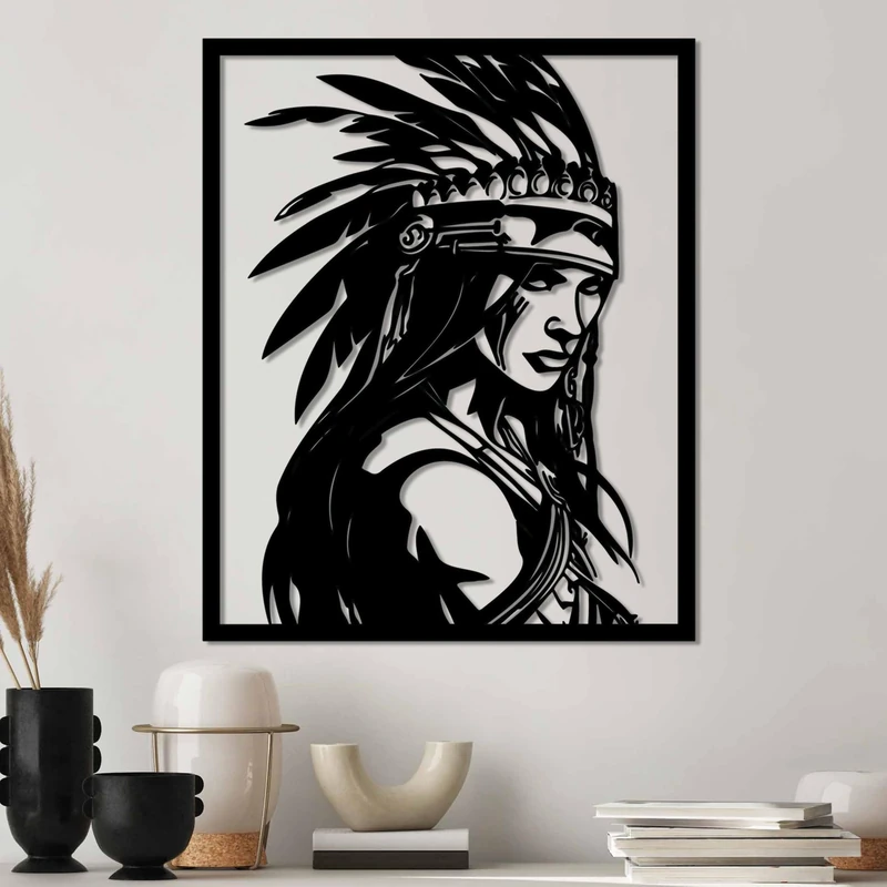 Stylish Black Decorative Metal Wall Accessory, 45 x 56 cm, 100% Metal, 1.5 mm Thickness, Perfect for Modern Home Decor & Art Display