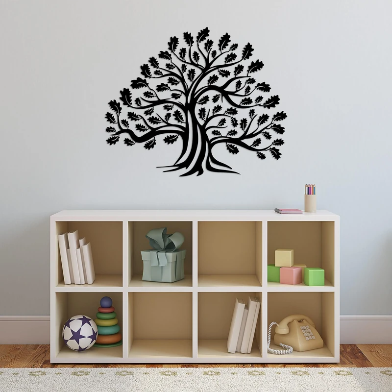 Stylish Black Decorative Metal Wall Accessory, 70 x 57 cm, 100% Metal (1.5 mm), Easy Wall Mounting, Perfect for Modern Home Decor
