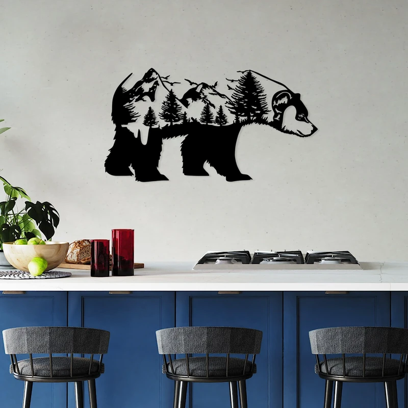 Stylish Black Decorative Metal Wall Accessory, 37 x 70 cm, 100% Metal, 1.5 mm Thick, Lightweight & Easy to Hang, Perfect for Modern Home Decor