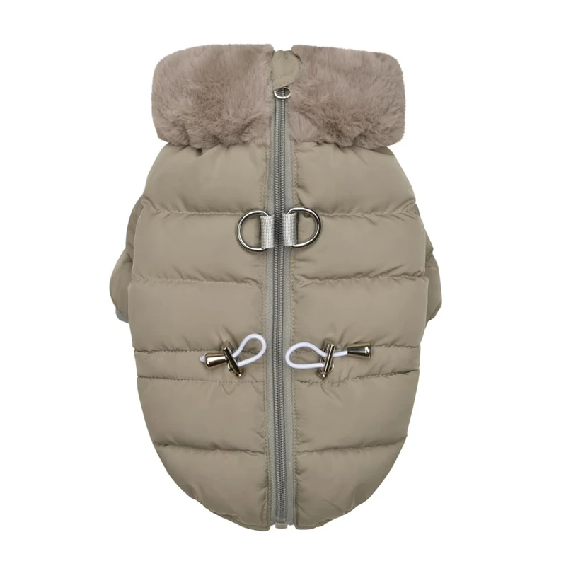 MARSHMALLOW QUILTED JUMPER Dog coat Khaki M