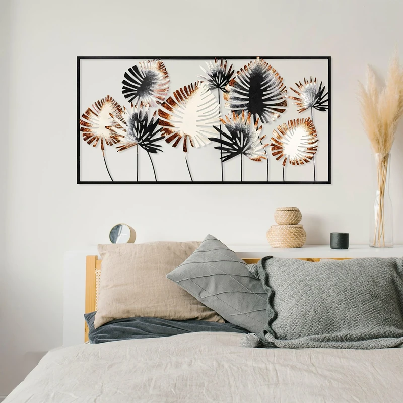 Handmade Decorative Metal Wall Accessory, 40 x 81 cm, 100% Metal (1.5 mm), Unique Hand-Painted Design, Perfect for Home Decor & Art Lovers