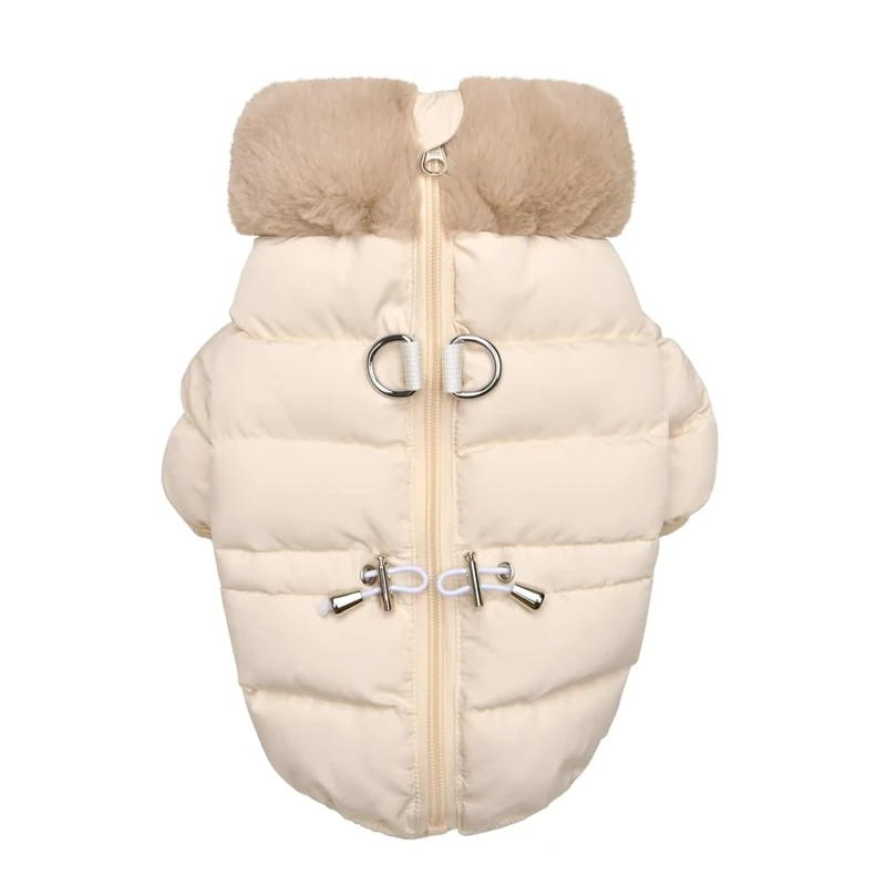 MARSHMALLOW QUILTED JUMPER Dog coat Beige L