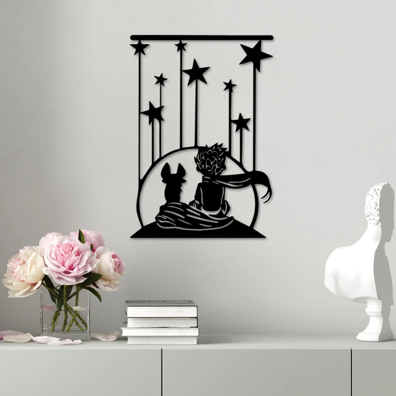 Stylish Black Decorative Metal Wall Accessory, 43 x 60 cm, 100% Metal, 1.5 mm Thickness, Lightweight 1.51 kg, Perfect for Modern Home Decor - Image 1