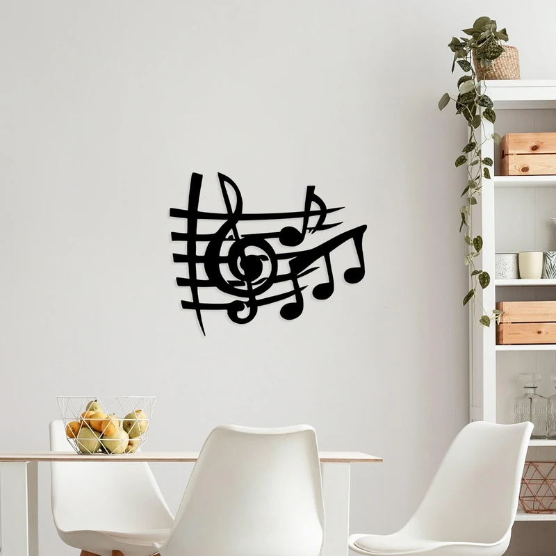 Stylish Black Decorative Metal Wall Accessory, 58 x 70 cm, 100% Metal, 1.5 mm Thick, Lightweight & Easy to Hang, Perfect for Modern Decor