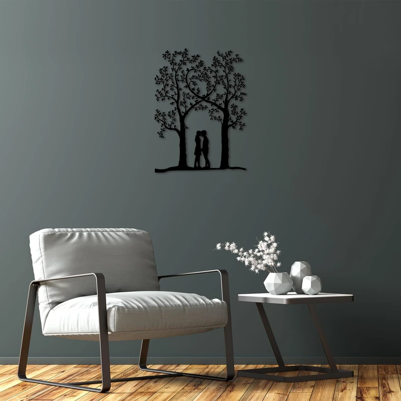 Stylish Black Decorative Metal Wall Accessory, 46 x 63 cm, 100% Metal, 1.5 mm Thickness, Perfect for Modern Home Decor & Unique Wall Art