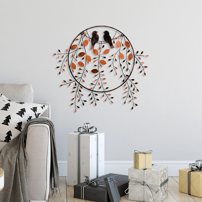 Handmade Decorative Metal Wall Accessory, 75 x 86 cm, 100% Metal (1.5 mm), Unique Hand-Painted Design, Perfect for Home Decor & Art Lovers - Image 1
