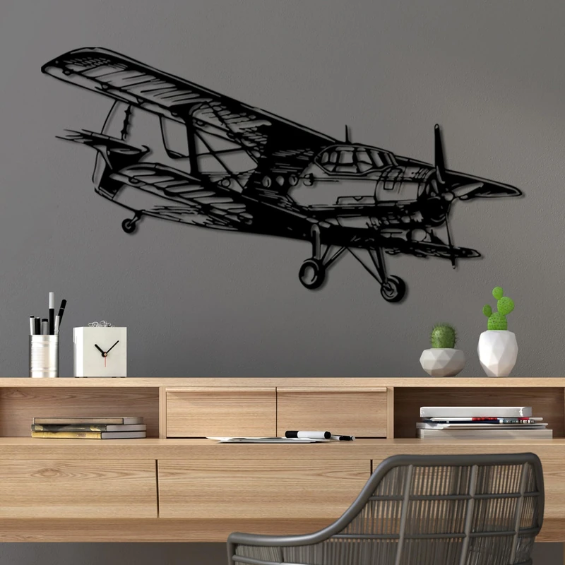 Hanah Home Stylish Black Decorative Metal Wall Accessory, 74 x 39 cm, 100% Metal, 1.5 mm Thick, Easy Wall Mounting, Perfect for Modern Decor