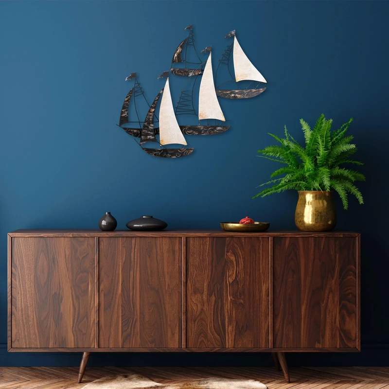 Hand-Painted Decorative Metal Wall Accessory, 90 x 74 x 8 cm, 100% Metal, Unique Colour Variations, Perfect for Home Decor & Art Lovers - Image 1