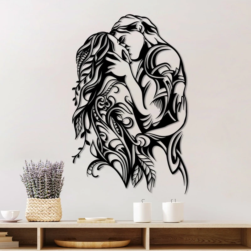 Stylish Black Decorative Metal Wall Accessory, 78 x 50 cm, 100% Metal, 1.5 mm Thickness, Perfect for Modern Home Decor & Office Spaces